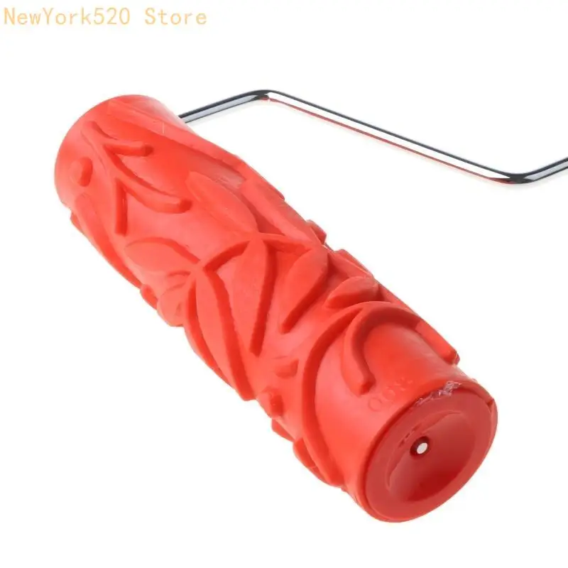 Paint Roller Decorative Texture Roller 7 inch Embossed Plastic Handle for DIY N84C