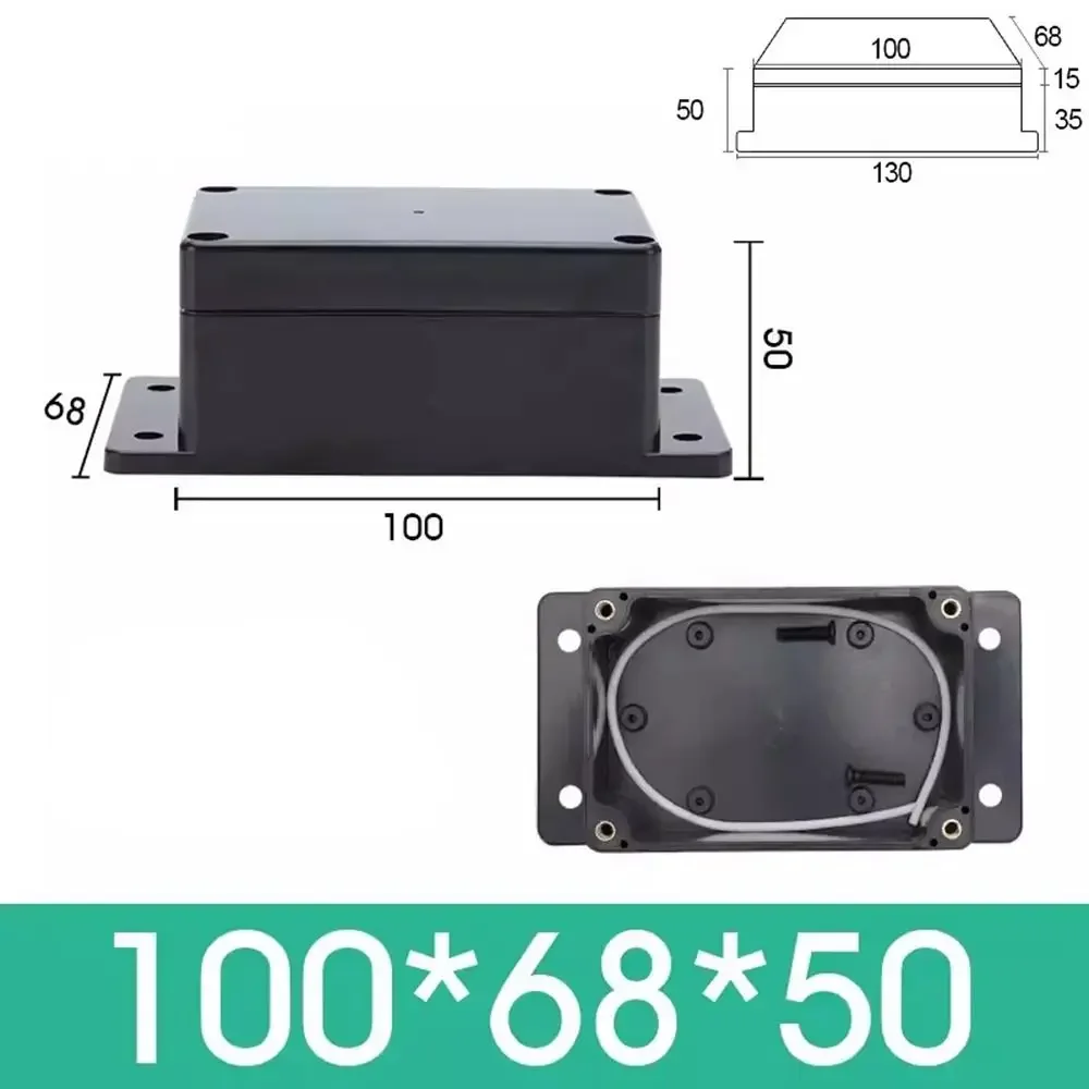 POPETPOP 2 Stück Kunststoff Projektbox Abs 100x68x50mm mit Schrauben Elektronik Anschlussdose Outdoor