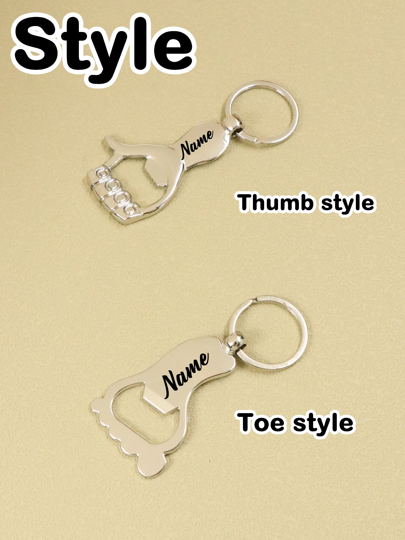 Custom Name Fist Bottle Opener Keychain, Personalized Gift