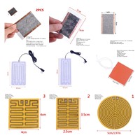 1pc Heating Pad Hand Warmer Heated Insole USB Heating Film Electric Heat Mat