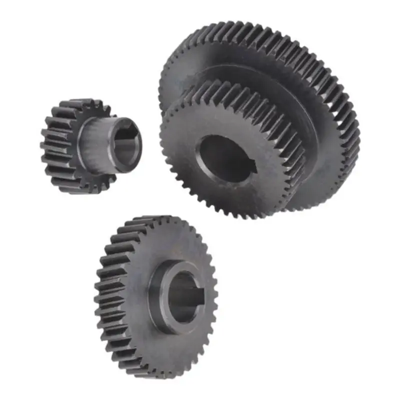 ABHI-For WMD16V WMD20V Milling Machine Compatible- Steel Pinion Gear Set Black Shafting, 3PCS(212 209 230)