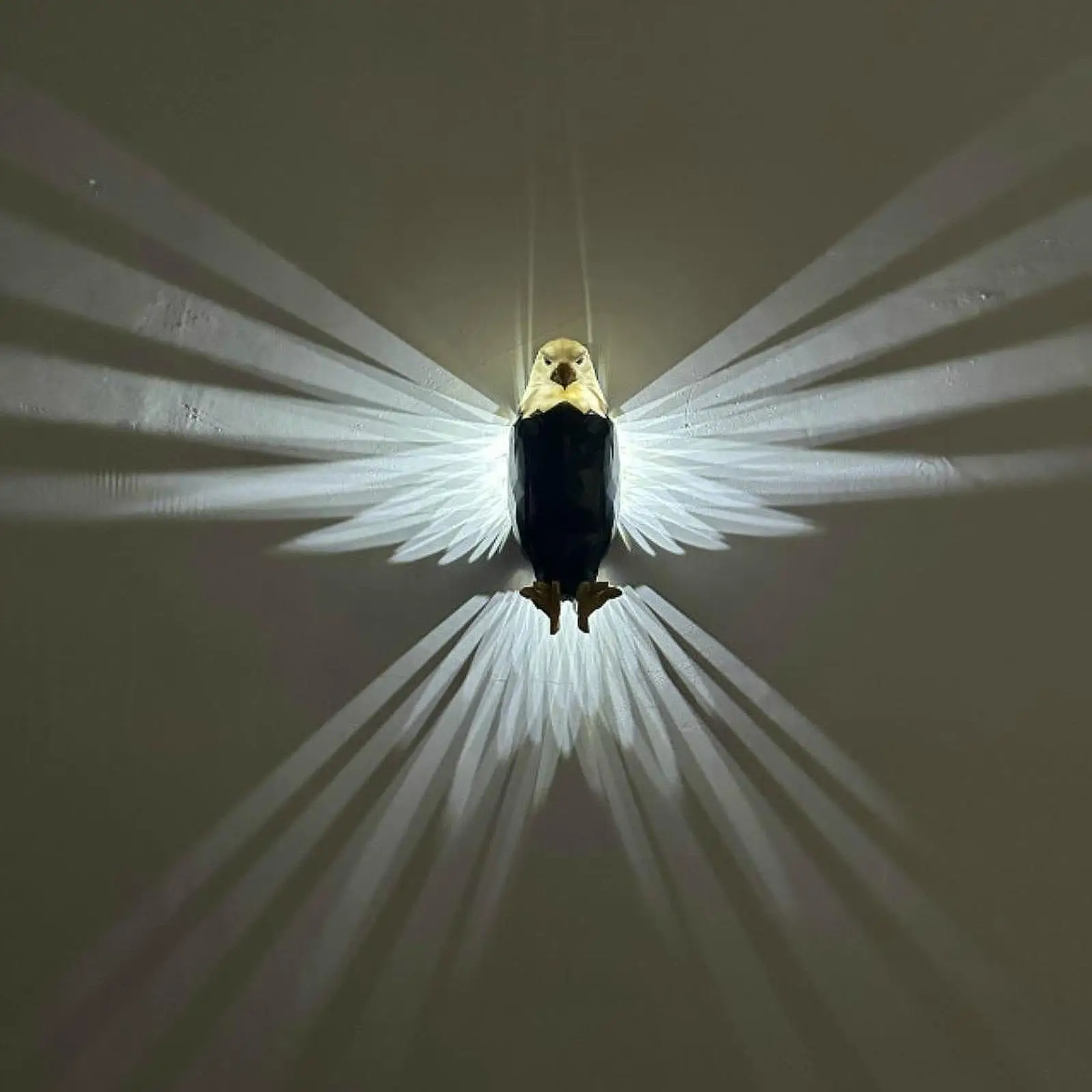 مصباح جداري LED على شكل نسر سهل التركيب، ضوء ليلي مزخرف، ديكور فني جداري للحفلات المنزلية والمطبخ وغرفة النوم ودرج المدخل