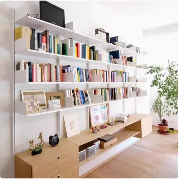 رف مسار الرياح للتعليق على الحائط، رف كتب مفتوح للقراءة، رف تخزين قابل للإزالة