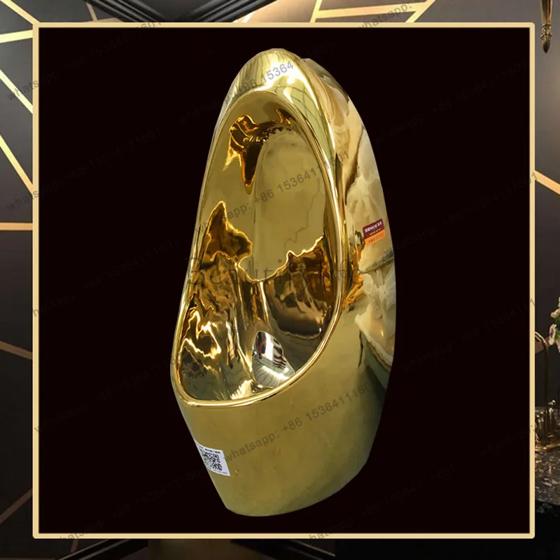 Electroplated gold urinal, hotel KTV local tyrant gold European urinal