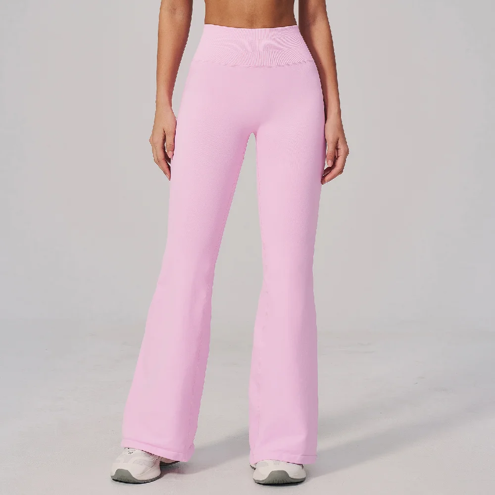 Gym Flared Pants Women's Yoga Leggings High Stretchy Yoga Pants Workout Trousers Fitness Bell-Bottomed Pants Female Gym Leggings