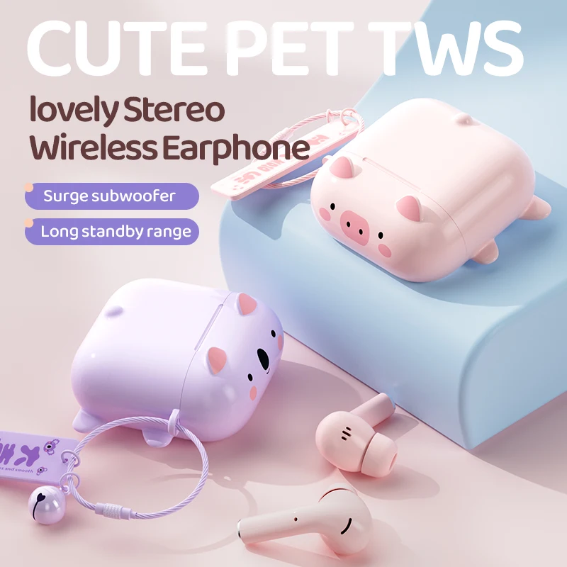 

Cute Pet Bluetooth 5.3 Earphone Noise Reduction HiFi Sound Effect Long Battery Life In Ear Style Listen Music Andriod IOS Use