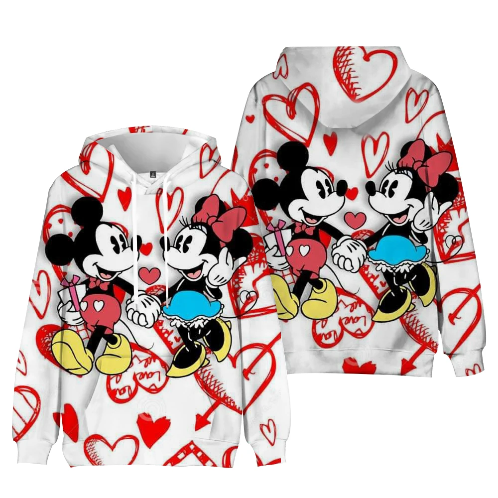 Sweet Y2k Hoodies Minnie Disney Hoodie Mickey Mouse Women Sweatshirt Kids Boys Girls Harajuku Streetwear Clothes