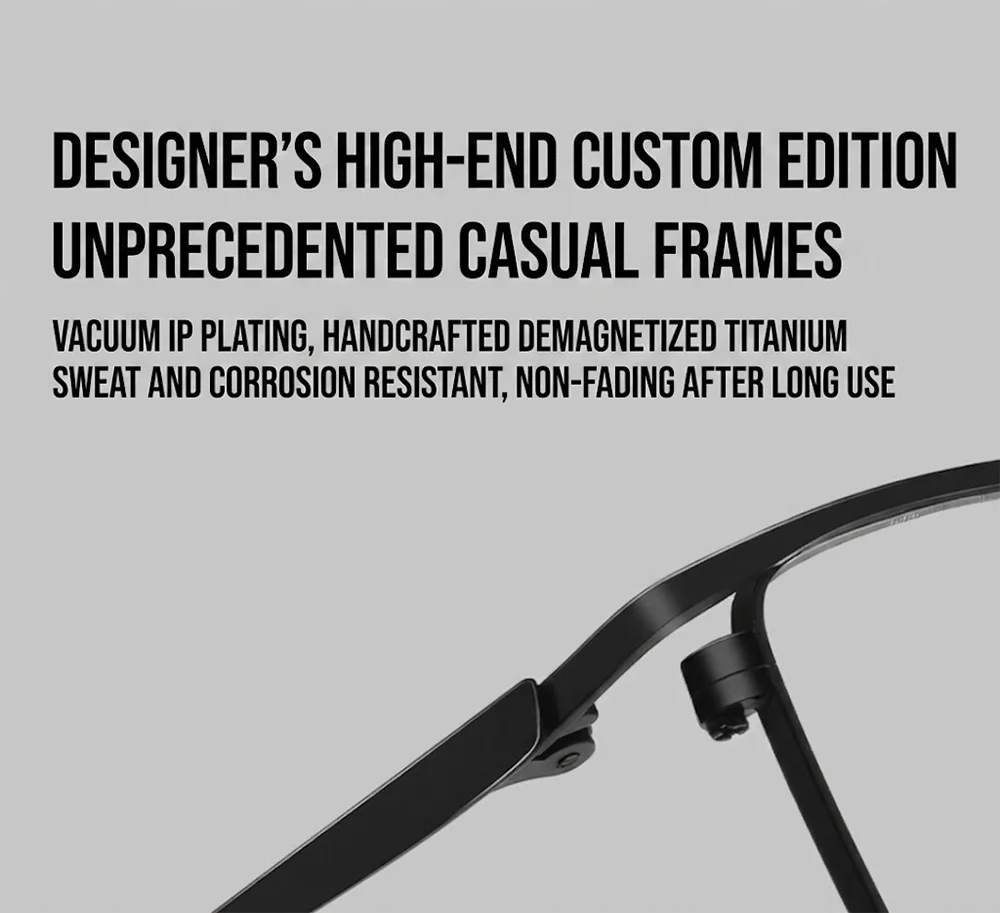 Luxuriöse Business-Lesebrille aus Titan für Herren, 10 g, ultraleicht, entmagnetisiert, quadratischer optischer Brillenrahmen, flexibel, bequem – Detail 4