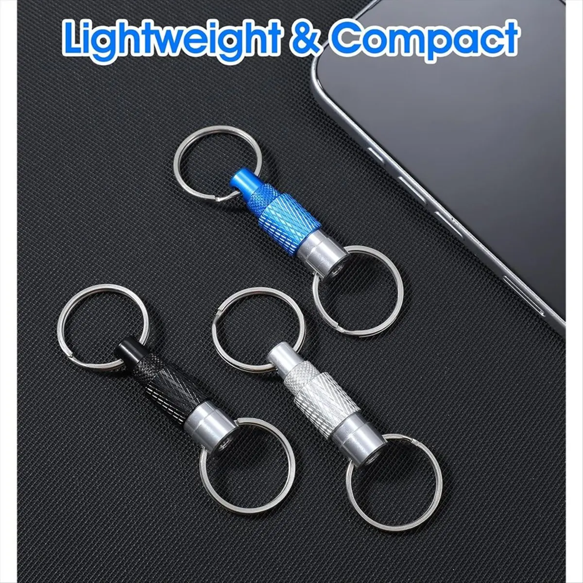A20I Key Chain Quick Release, 3 Pcs Quick Disconnect Keychain, Detachable Pull Apart Key Ring for Men, Keys, Car Purse Bag