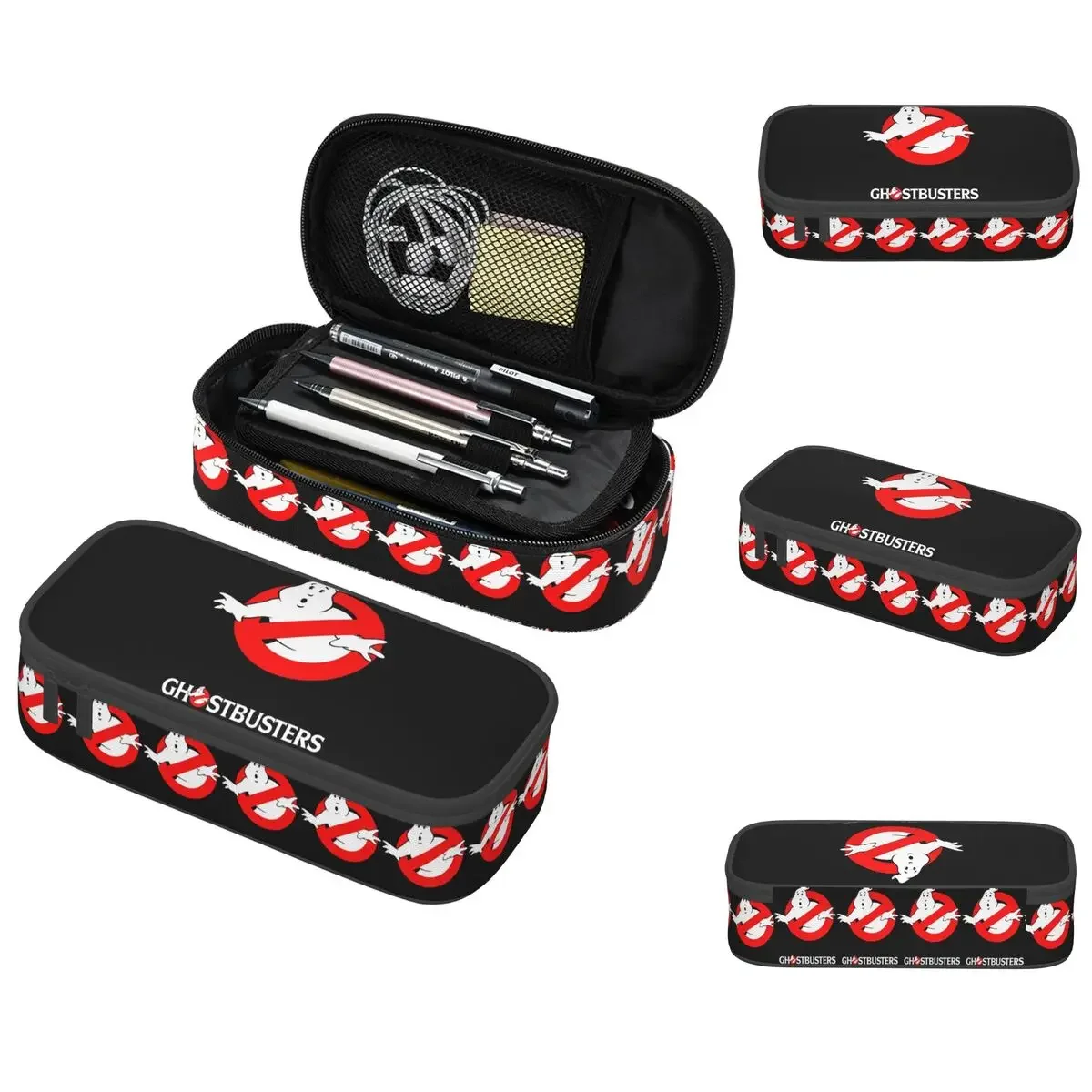 The GhostBusters Logo Pattern Pencil Case for Kids School Pen Box Pencil Bag Stationery Supplies Pen Holder Bag