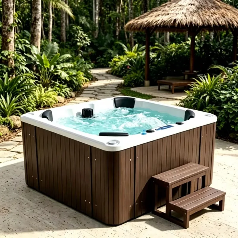 Outdoor Hot Tubs 4 Person Spa Jacuzzier For Sale Cheap Price Luxury Acrylic Whirlpool Bathtubs Outdoor Spa