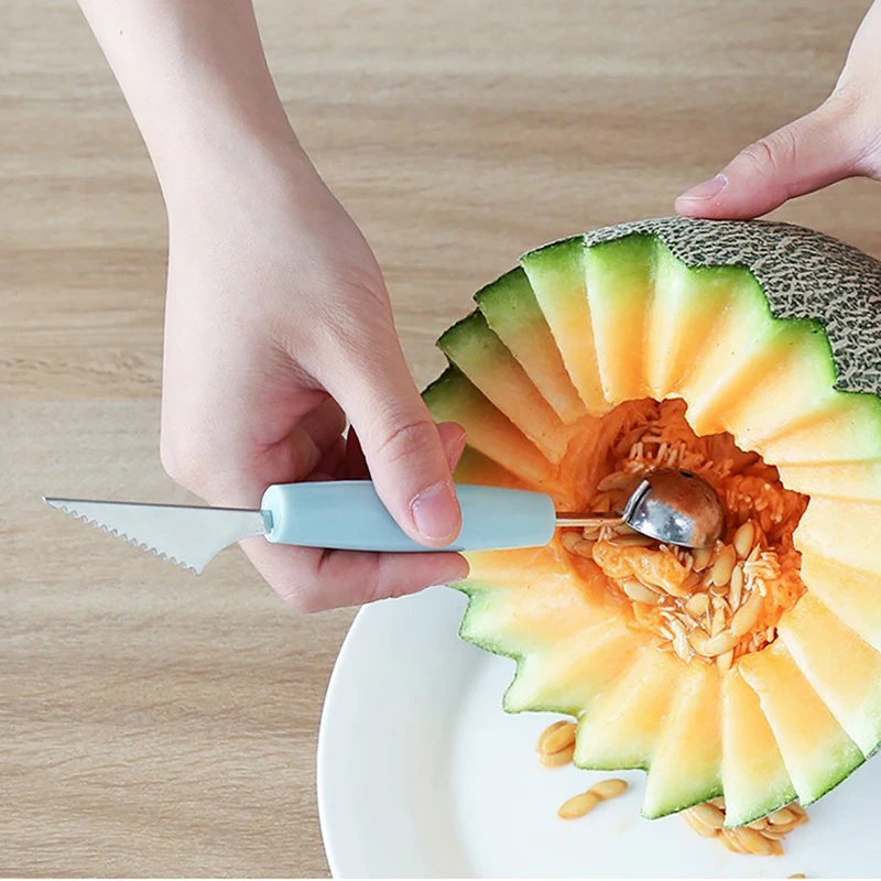 Double-headed Stainless Steel Ice Scoop Digging Spoon Fruit Ball Digging Device