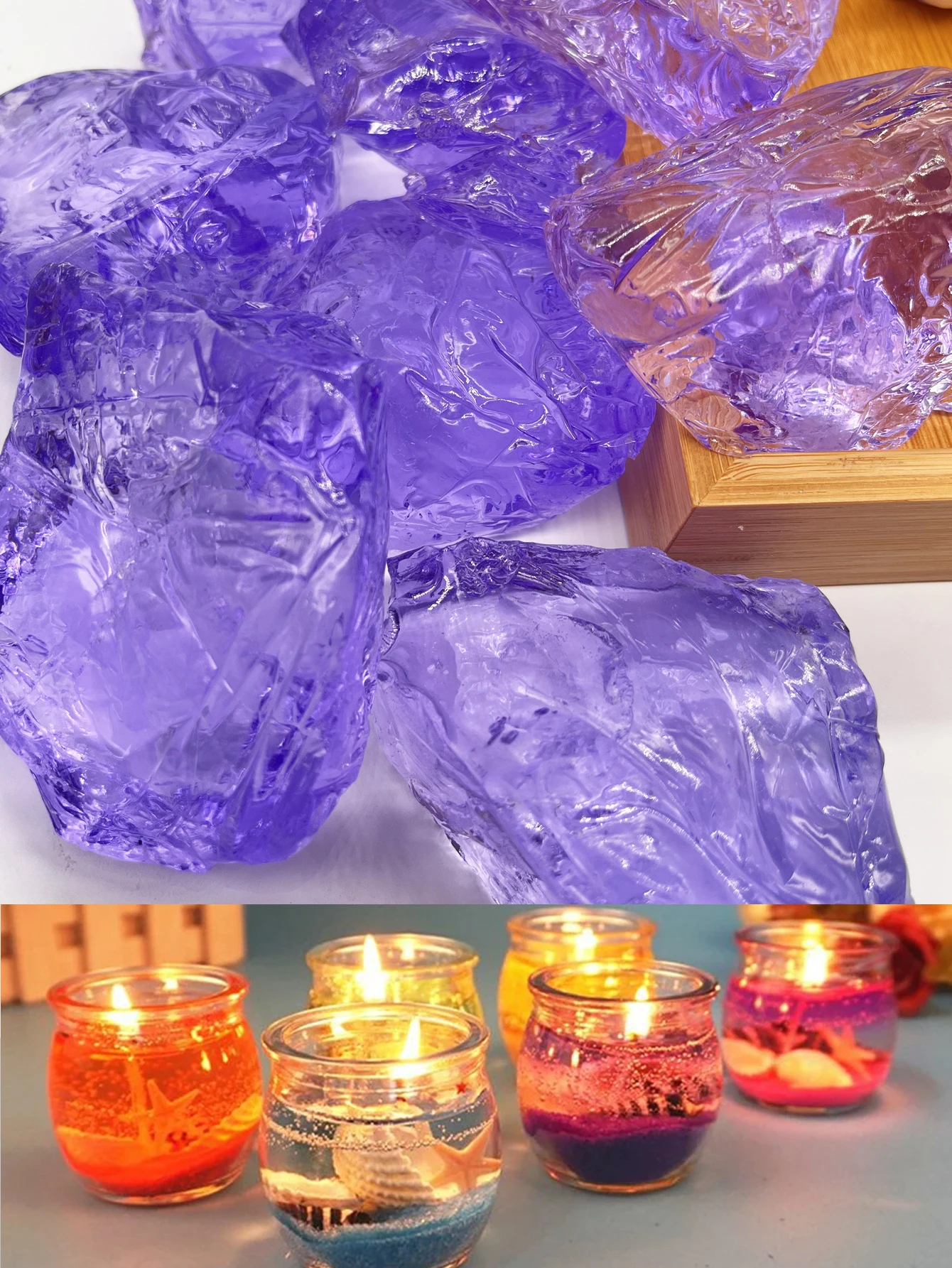 Candle Making Material Wholesale - 100G Jelly Wax Purple Wholesale Color