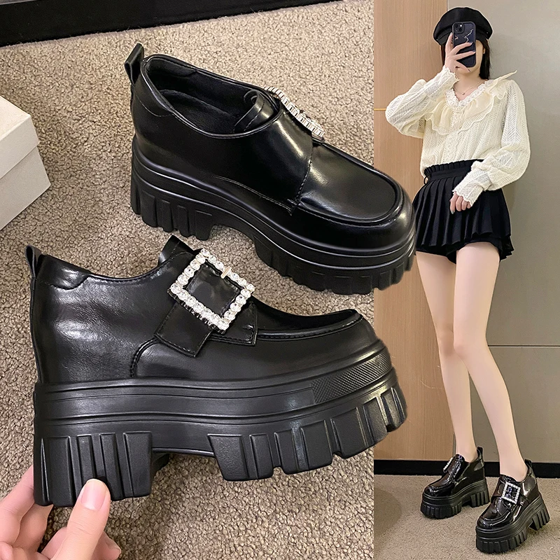 Women's Shoes Platform Autumn Modis Oxfords Increas Height Female Footwear Clogs Fall 2024 Winter Leather Summer Dress Spring In