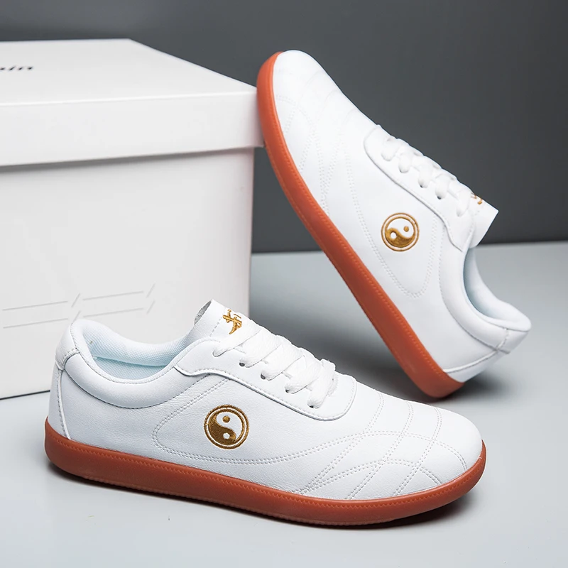 

Hot new kung fu shoes Tai Chi shoes cowhide training shoes men's martial arts performance sneakers breathable