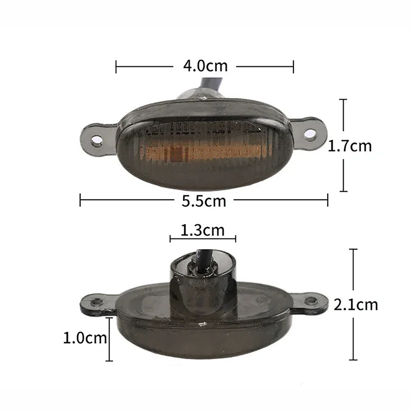 4x Smoked Lens Amber Car Light LED Front Grille Running Lights for Modify Off-road Vehicles