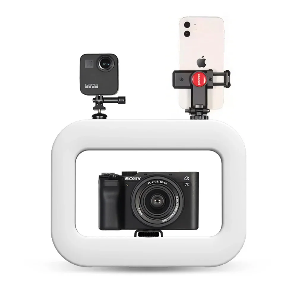 Live Fill Light Rechargeable Adjustable Brightness RGB Lights Mobile Phone Camera Selifie Light Photo Graphy Portable LED Light