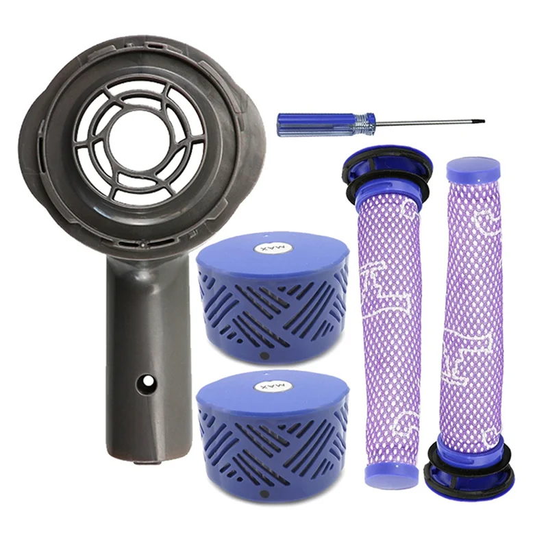 Baao-capa traseira do motor + conjunto de filtro hepa pré e pós para dyson v6 dc58 dc59 dc62 dc72 dc74 peças de aspirador de pó