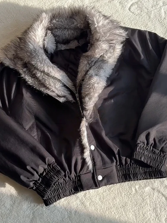 

Arctic Wolf King Mountain Eagle Jaet, искусственное двухсекционное хлопковое пальто, мужское зимнее двойноеслойное теплое меховое пальто с воротником