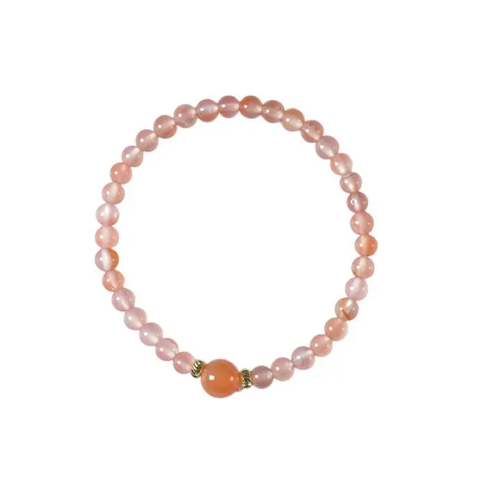 حالمة الأرجواني كريستال الخرزة سوار للنساء بسيطة فريدة من نوعها الجليد الانجراف جنوب العقيق الأحمر الجنية مثل حساسة تكويم HandString #5