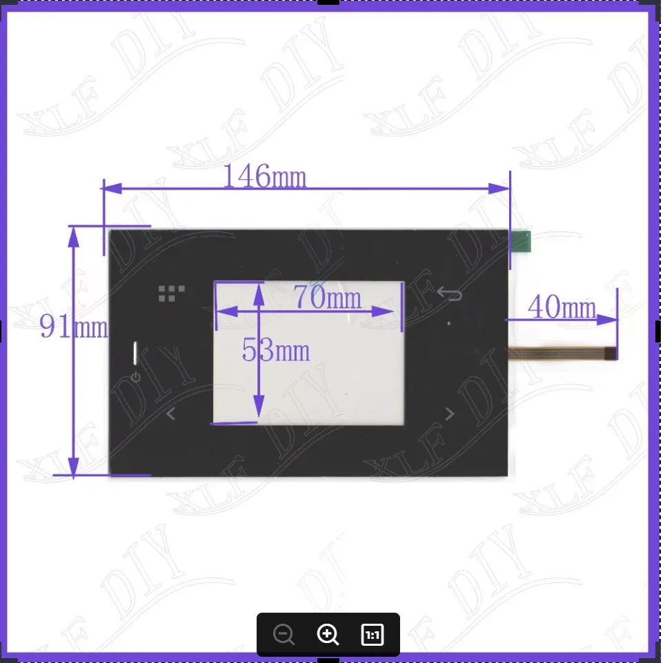 

ZhiYuSun AM 3560 4Wire Resistive TouchScreen Panel Digitizer 146*91mm this is compatible For GPS car