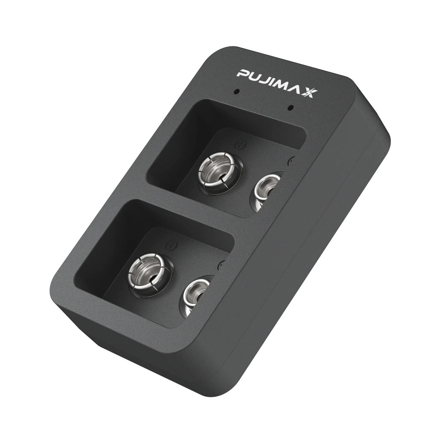 PUJIMAX  2 Slots Smart Fast Battery Charger With LED Indicators USB Cable For 9V Ni-MH/Ni-Cd/Li-ion Rechargeable Batteries