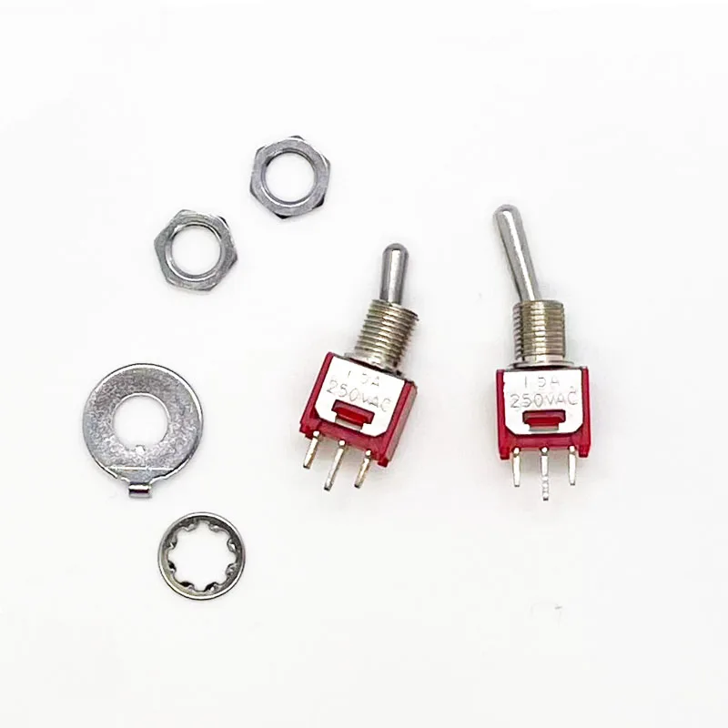 10PCS open-hole 5MM mini toggle switch SMTS102 SMTS-103 3-pin 2-position 3-pin 3-position rocker switch long handle short handle