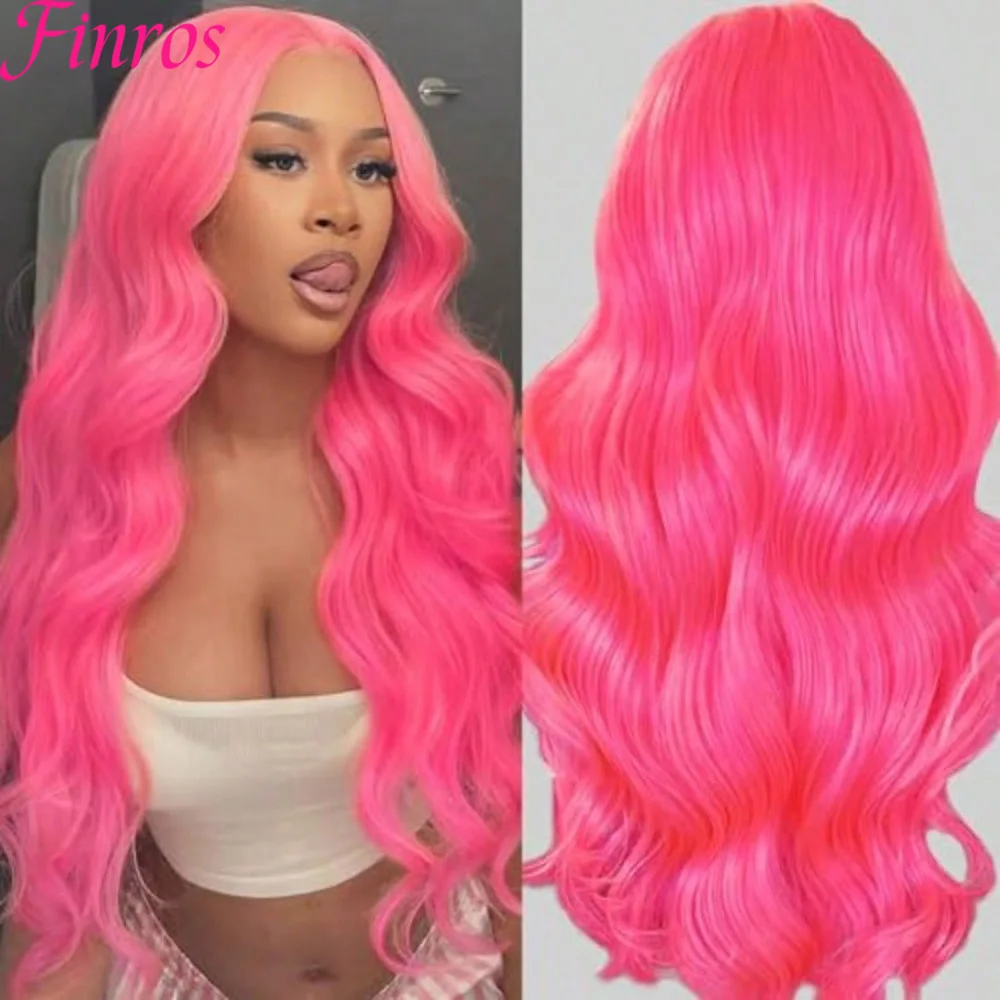 

200 Density Pink Lace Front Wig Human Hair For Black Women Pink 13x6 Hd Body Wave Lace Front Wig Human Hair Pre Plucked