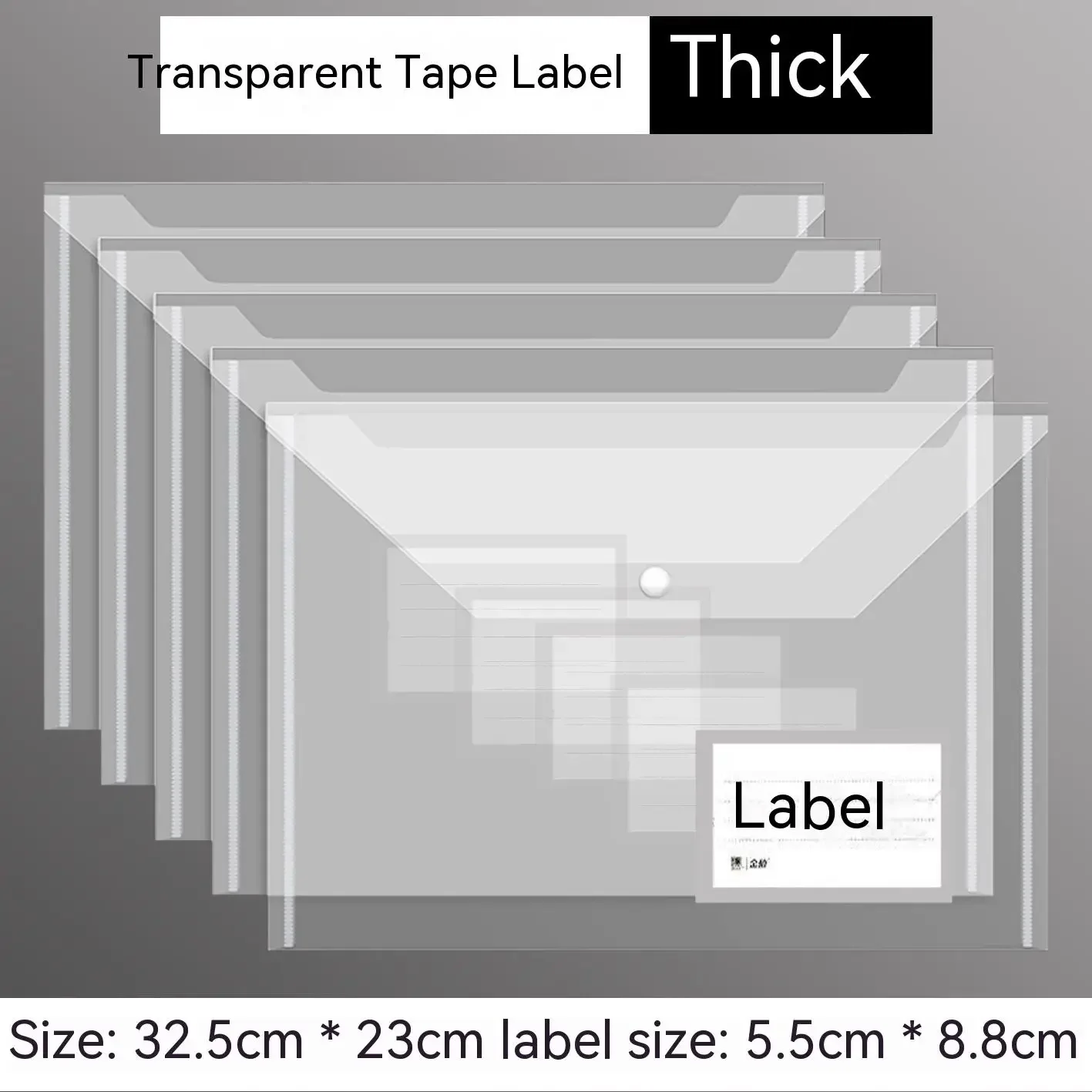 Imagem -06 - Impermeável Espessado Arquivo Titulares Pasta de Documentos Transparente Teste Papel Classificação Armazenamento Escritório e Material Escolar a4 20 Pcs