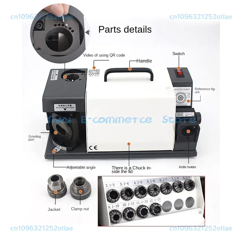 Useful 3-13Mm Drill Bit Grinder Portable Small Electric Twist Sharpener Machine Drill Bit Grinder Machine Drill Bit Grinder