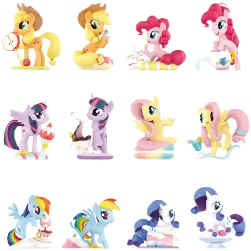 Popmart My Little Pony Leisure Afternoon Series Blind Box Kawaii Action Anime Mystery Figures Christmas Gifts Toys and Hobbies