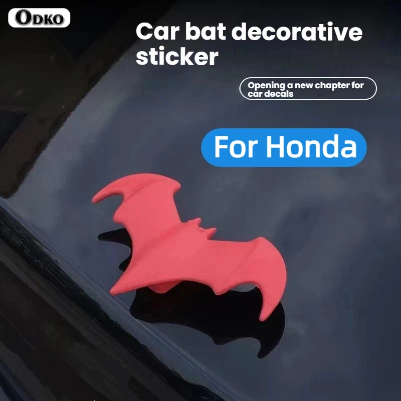 

For Honda Accord Civic Crv Fit XRV VEZEL Jade Jazz UR-V 3D Bat Shape Car Stickers Personalized Batman Car Styling Accessories