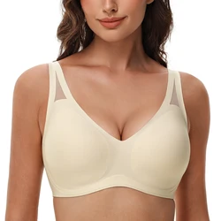 Wingslove Seamless Bras For Women Push Up Full Coverage Intimate Comfortable Lingerie Padded Wireless Bralette Deep V Gather Bra