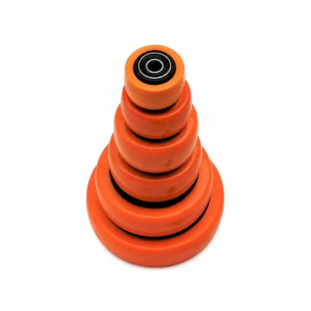 Sturdy Double Bearings Caster Wheel Orange Wear Resistance Replacement Wheel High Load Capacity PVC Wheel Furniture Use