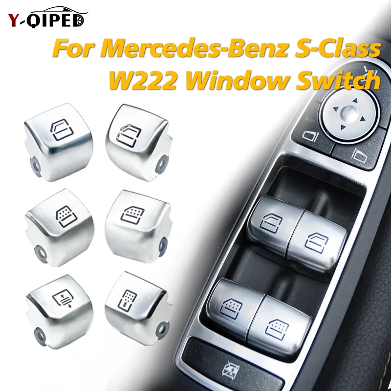 For Mercedes Benz W222 S-Class Window Regulator Switch Car Window Button Cap Assembly S320 S350 S400 S450 S500 S680 14-20 Year