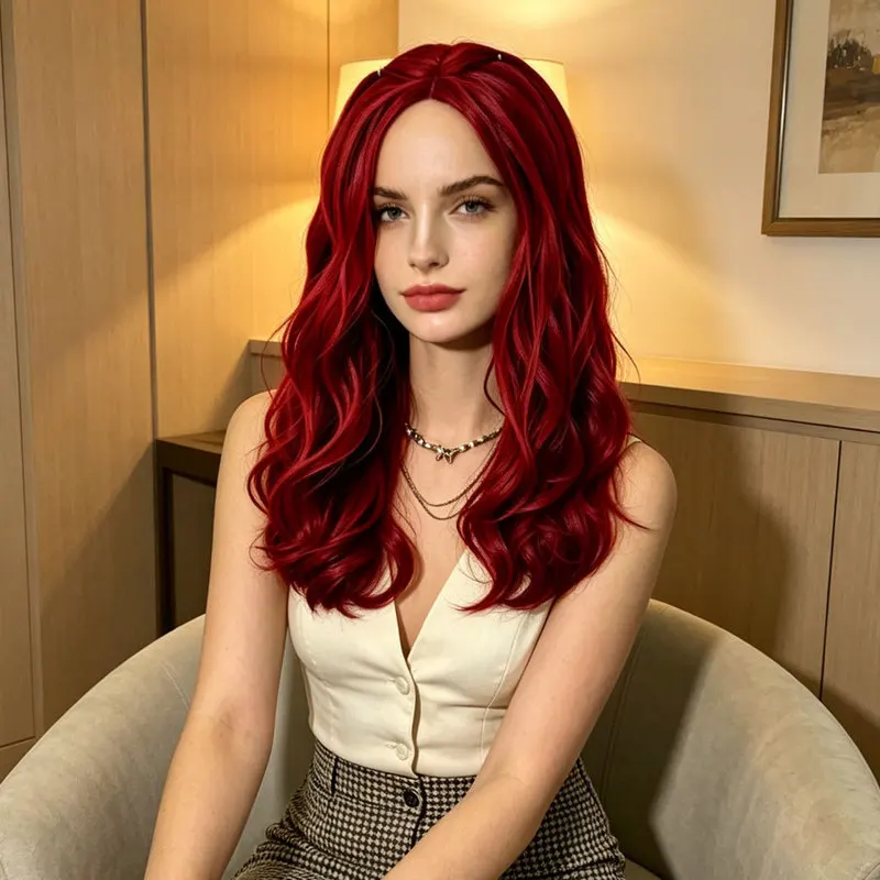 Descendants 5 Little Red Starlight Heir Princess Rebel Alliance Cosplay Wig