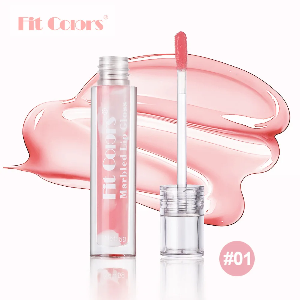 Fit Colors Marbling Mirror 5 Color Lip Glaze natural Hydrating Moisturizing Essence Nourishing easy color Lip Mask