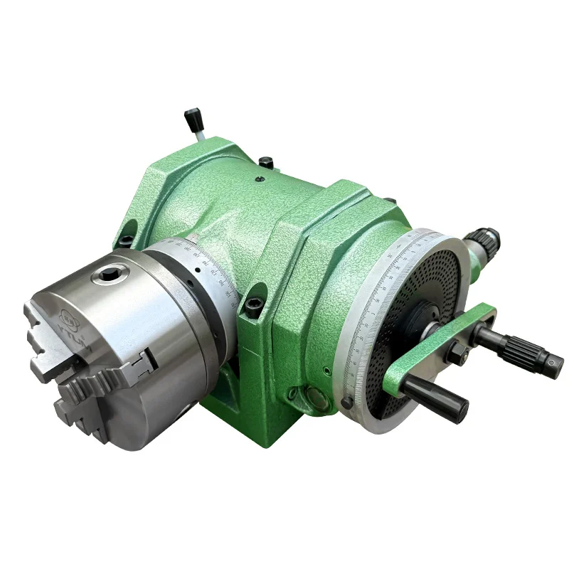 Center Height 80mm Chuck 100mm New Universal Dividing Head Set for Milling Machine Dividing Plate