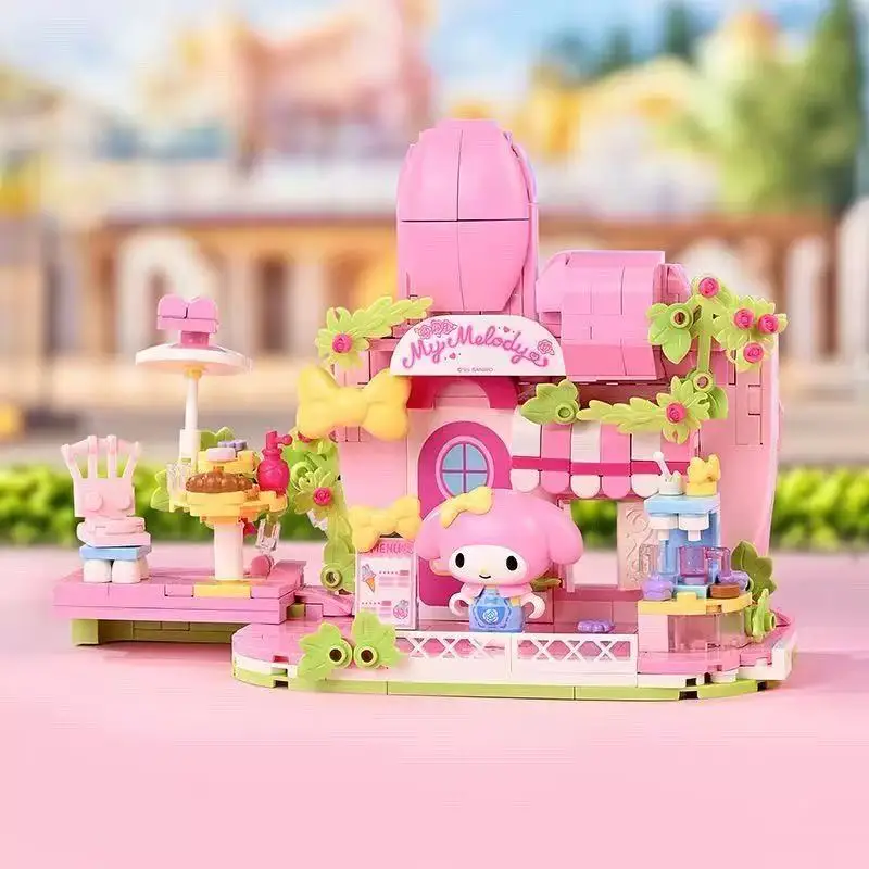 Sanrio DIY Assembly Model Building Block Toys Hello Kitty Kuromi My Melody Cinnamoroll My Sweet Piano‌ Cute Doll Ornaments Gifts - view 5