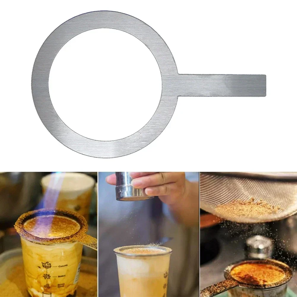 Cup Milk Rim Ring Tea Gasket Coffee Baking Cover Torch Covers Stainless Steel Gaskets Cup Milk Egg Rim Baking Ring Kitchen Tool