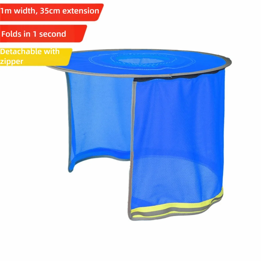 With Reflective Stripe Safety Hat Cap Visor Breathable Sun-proof Summer Sunshade Foldable Sun Visor Curtain