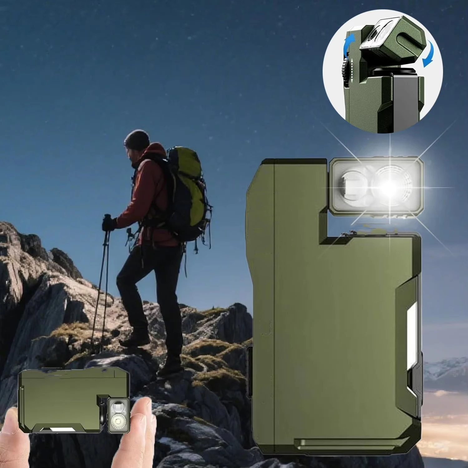 G5 EDC Mini Flashlight 400Lumens Portable LED Torch Lamp 180° Rotating Head With Magnetic Tail Waterproof Outdoor Work Lighti