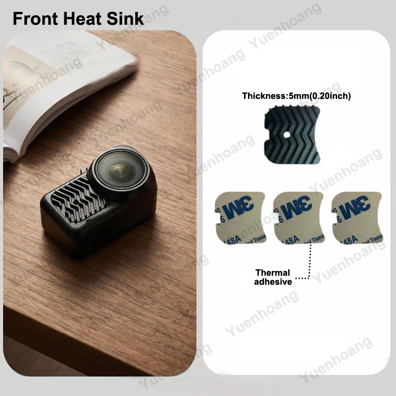 1PC Camera Anti-overheat Cooling Fin with 3M Adhesive Aluminum Alloy Heat Sink for DJI Osmo Nano Temperature Reduction Accessory
