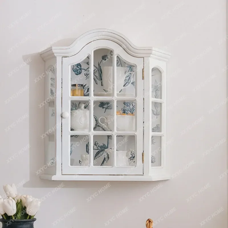 hot sale Retro Decoration Rack Creative Living Room Closet Display Cabinet Multi-function Table Cup Holder
