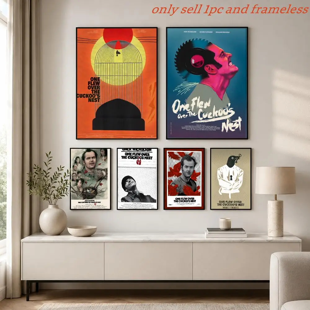 One Flew Over the Cuckoo's Nest Poster Prints Cover Painting Wall Art Picture Living Room Home Decor