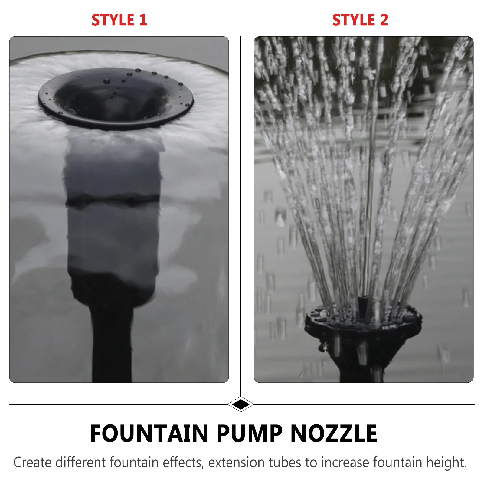 Fountain Nozzle Pond Pump Heads Spray Kit Nozzlessubmersible Pool Accessoriesgarden Mushroom Sprayer Large