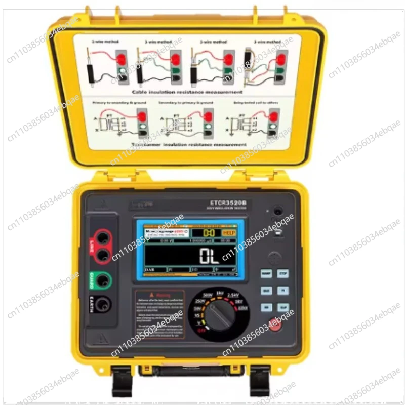 

For ETCR3520B High Voltage Insulation Resistance Meter Large Capacity Test Record Storage