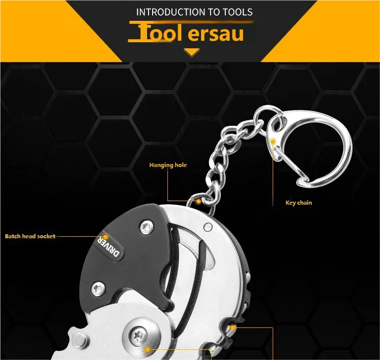 Upgraded 1.0 Version Mini Pocket Key Gadget Black Multifunctional Coin Knife Stainless Steel Portable EDC Gadget