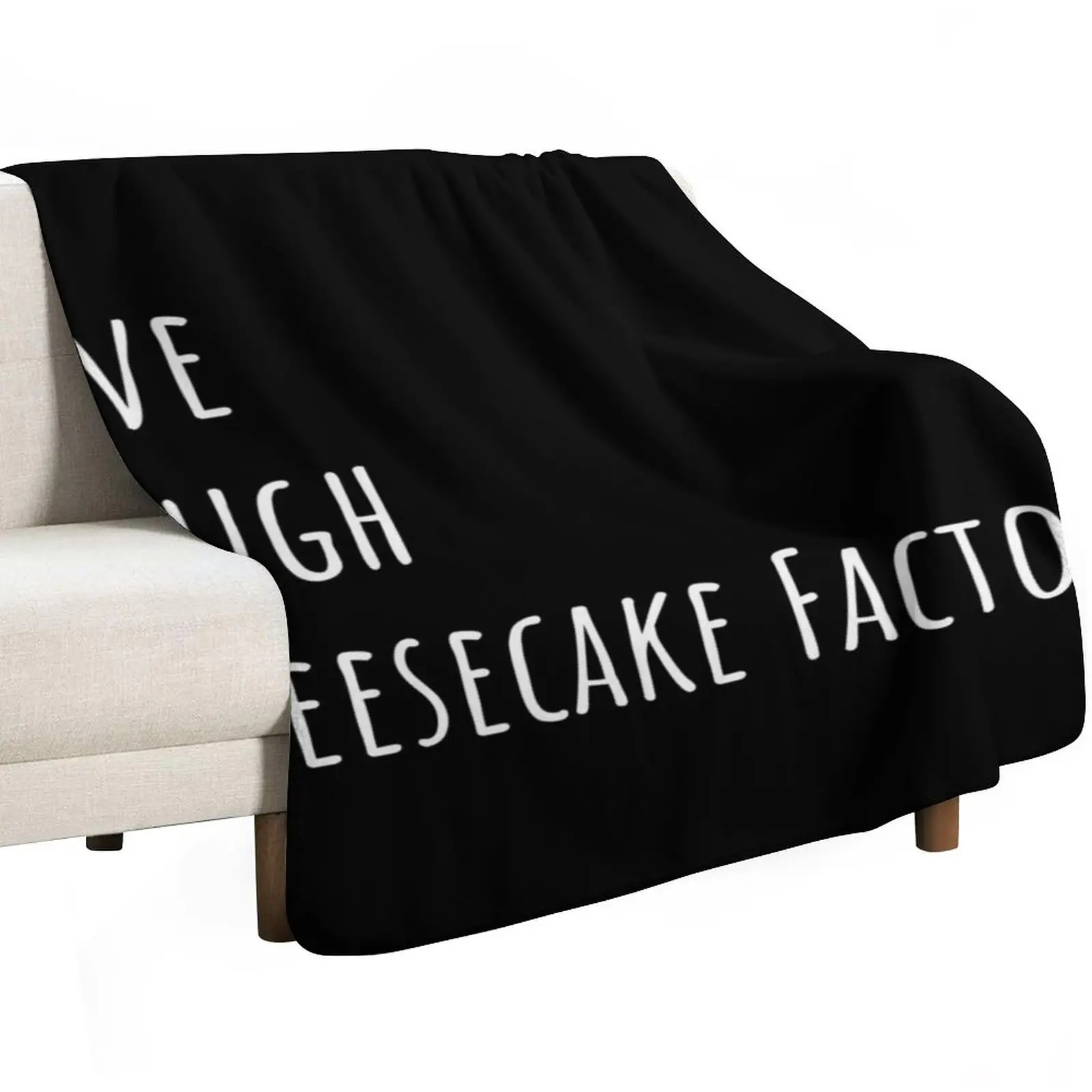 Live Laugh Cheesecake Factory (Black) Throw Blanket Travel Size Cozy Blanket for Plane Train