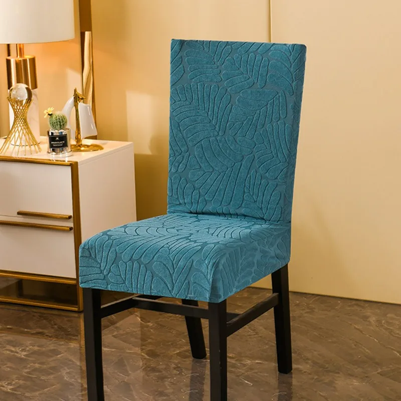 Elastic Dining Chair Cover Thick Jacquard Spandex Chair Cover for Dining Room Anti-Slip Kitchen Chair Cover 1/4/6/8 Pieces